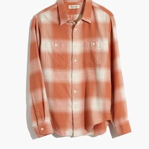Men's Madewell Kilmer Plaid Perfect Brushed Cotton Flannel L-XL (Size Chart)